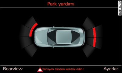 Ekran: Optik mesafe göstergesi